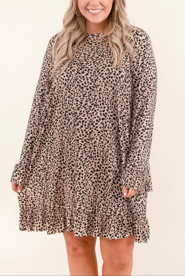 Time Well Spent Curvy Leopard Dress