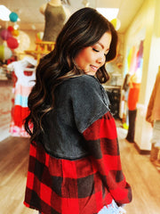 Holiday Showstopper Plaid Shacket PREORDER