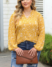 Golden Days Mustard Curvy Top