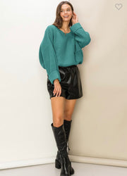 Caught My Eye Oversized Pocket Sweater