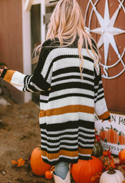 Crisp Fall Day Striped Cardigan