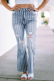 Just The Way I Like It Striped Flare Jeans