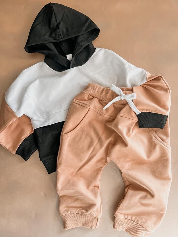 Hooded Color Block Boys Set
