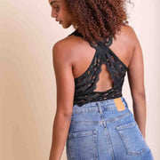Black Plunge Racerback Bralette