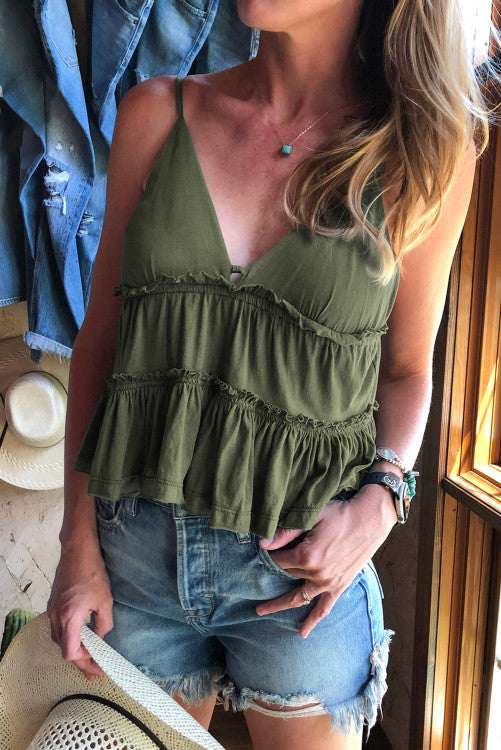 Peace And Love Green Tank