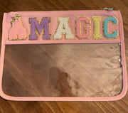 Chenille Letter Pouches