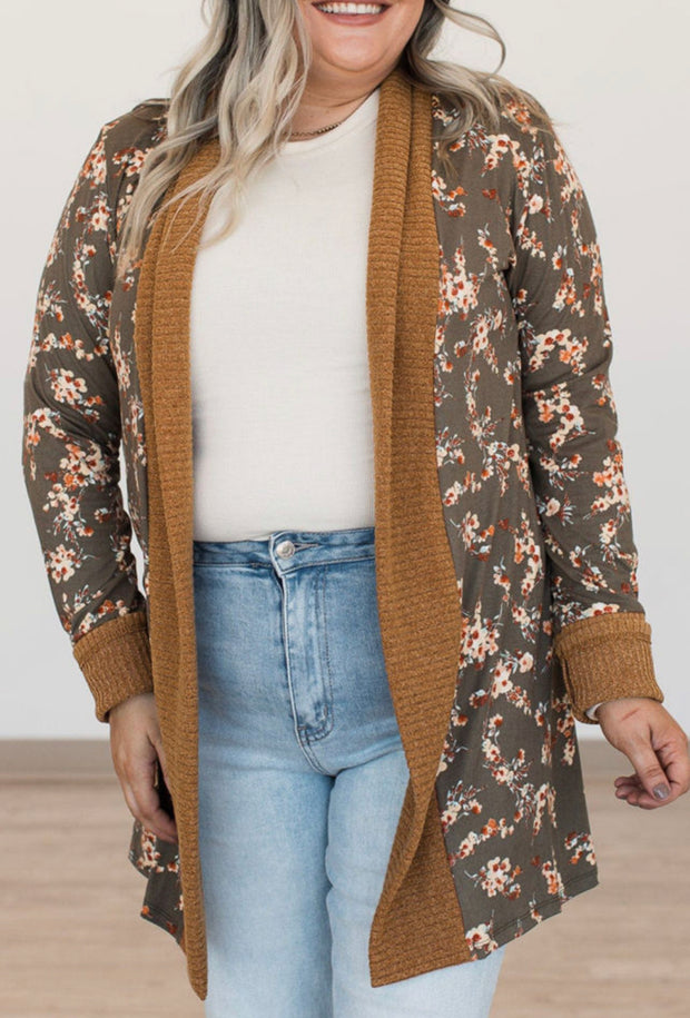 Country Roads Curvy Floral Cardigan