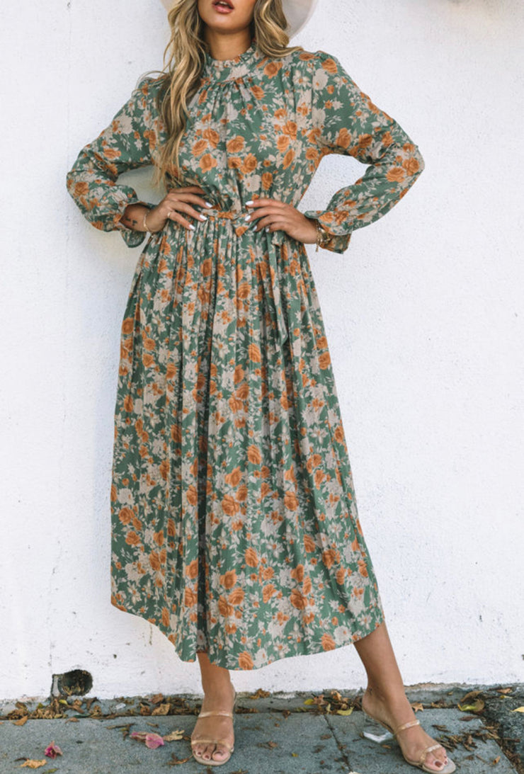 Vintage Floral Maxi Dress