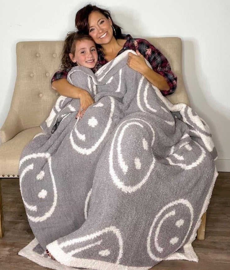 Plush Smiley N Lightning Bolt Blankets